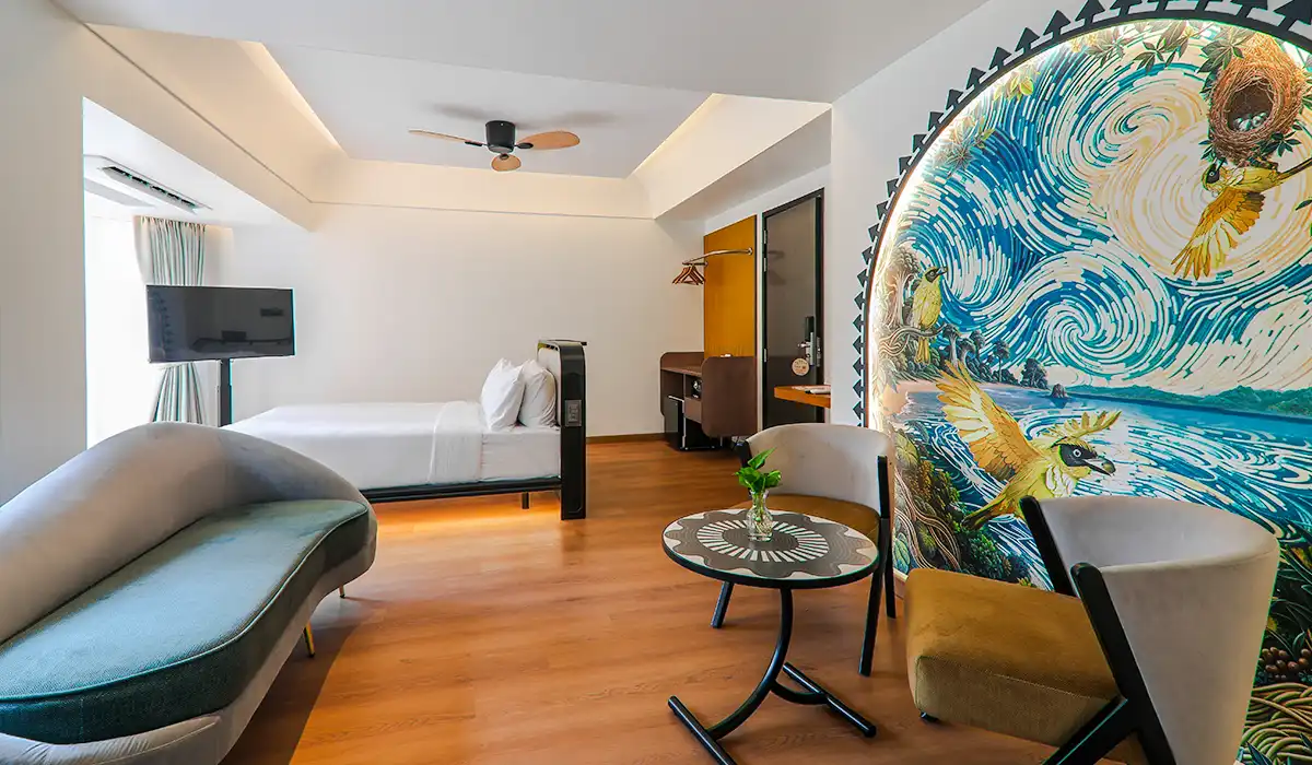 Bulbul Haven premium room with jacuzzi at a romantic resort in South Goa near the beach